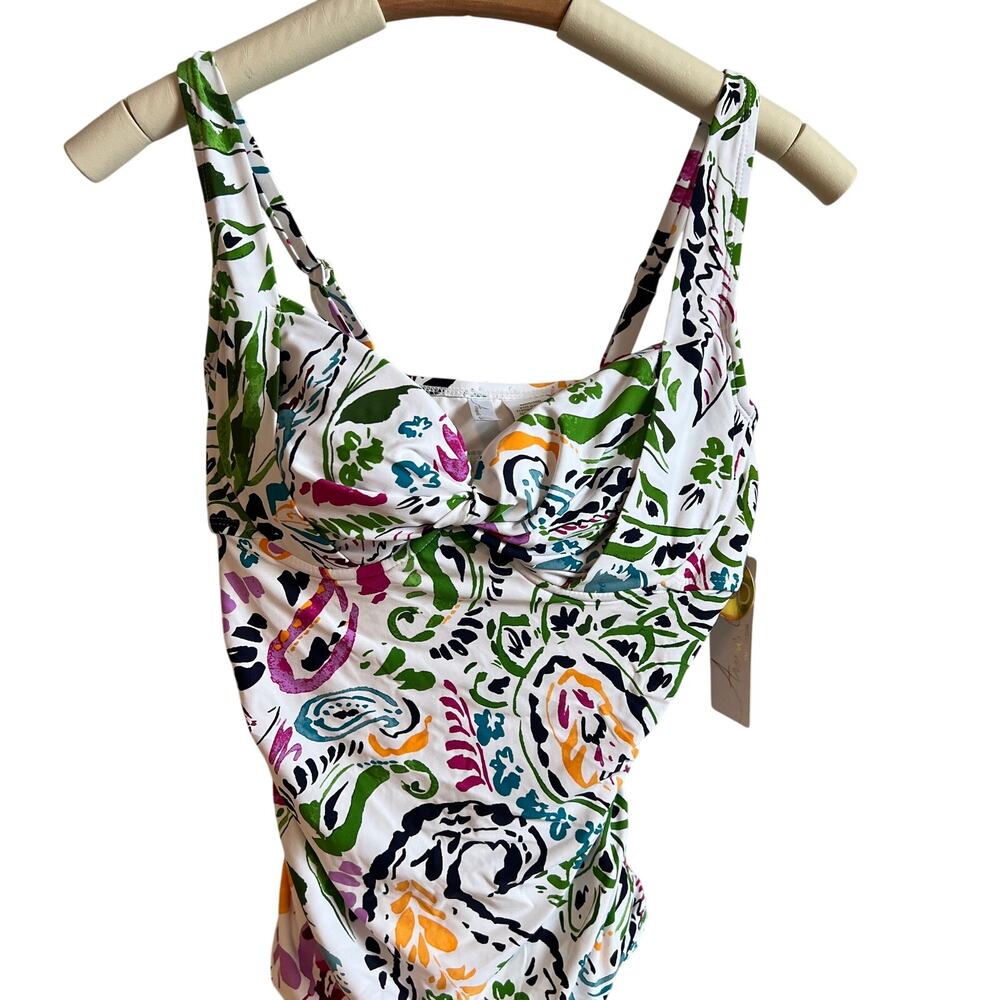 Anna Cole Signature Women's Petal Paisley Tankini Top - Size 34DD/36D - NWT